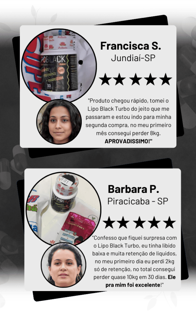 Depoimentos de Usuários sobre Lipo Black Turbo