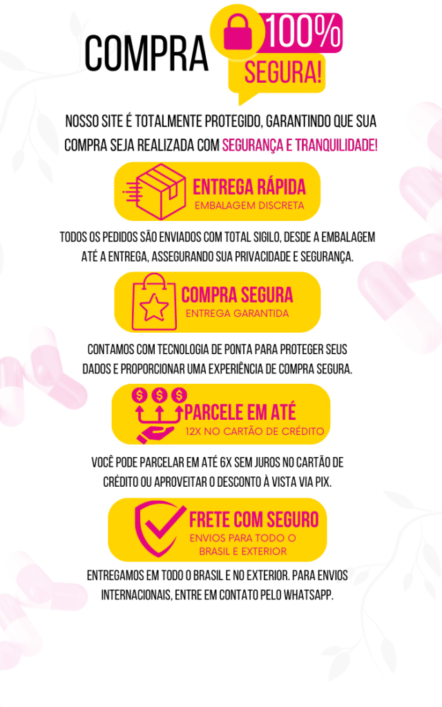 Compra 100% seguro com entrega rápida, pagamento parcelado, compra garantida e frete com segurança para todo o Brasil. Site protegido para uma experiência tranquila e confiável.