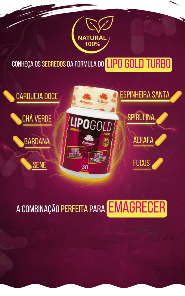 A fórmula exclusiva do Lipo Gold Turbo reúne ervas medicinais e ingredientes naturais, cuidadosamente selecionados para promover equilíbrio e saúde. Ingredientes como carqueja doce, espinheira santa e chá verde são reconhecidos por suas propriedades naturais. Um complemento ideal para quem busca um estilo de vida saudável.