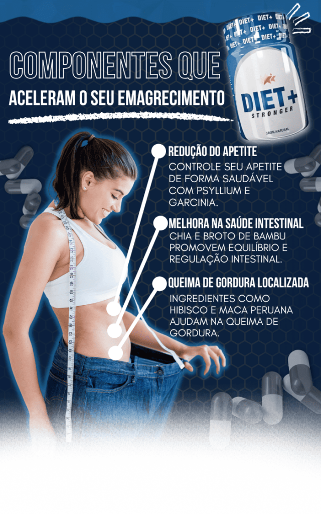 Componentes do Diet+ Stronger que aceleram o emagrecimento.