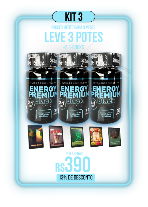 Energy Premium Black: O Suplemento Ideal para Perda de Peso e Bem-Estar Meta-título: Energy Premium Black: Benefícios, Ingredientes e Como Funciona Meta-descrição: Descubra como o Energy Premium Black acelera o metabolismo, queima gordura e promove uma vida saudável. Benefícios comprovados com fórmula 100% natural. Introdução: O que é o Energy Premium Black? O Energy Premium Black é um suplemento inovador projetado para quem busca emagrecer de forma saudável e eficiente. Com uma fórmula 100% natural e altamente especializada, ele combina ingredientes termogênicos e nutrientes essenciais para acelerar o metabolismo, queimar gordura localizada, controlar o apetite e aumentar a disposição. Neste artigo, exploraremos seus principais benefícios, como funciona, ingredientes, depoimentos reais e como adquiri-lo com segurança. Benefícios do Energy Premium Black 1. Diminuição do Apetite Composto por ingredientes como picolinato de cromo, o Energy Premium Black atua diretamente no controle da compulsão alimentar. Ele proporciona uma sensação prolongada de saciedade, reduzindo o consumo excessivo de calorias e facilitando o processo de emagrecimento. 2. Queima de Gordura Localizada Um dos diferenciais deste suplemento é sua ação na queima de gordura localizada. Ingredientes como Citrus aurantium estimulam a lipólise, ajudando a eliminar células adiposas e a reduzir medidas de forma visível. 3. Aceleração do Metabolismo O efeito termogênico do Energy Premium Black é impulsionado por compostos como o café verde . Esses ingredientes naturais aumentam a queima de calorias, mesmo em economia, otimizando o gasto energético diário. 4. Regulação Intestinal Ingredientes como alcachofra e sene promovem a regularização do intestino, melhorando a digestão e auxiliando na eliminação de toxinas, o que contribui para um organismo mais saudável. 5. Aumento de Energia e Disposição O suplemento fornece energia extra para o dia a dia, auxiliando na prática de atividades físicas e no foco mental. Esse benefício é ideal para quem busca alinhar boa forma com desempenho. 6. Melhora na Aparência da Pele Graças à ação de compostos que estimulam a circulação, o Energy Premium Black também combate a flacidez e a celulite, promovendo uma pele mais firme e saudável. 7. Auxílio na Saúde Cardíaca Com propriedades que ajudam a estabilizar a pressão arterial e eliminar gorduras das artérias, este suplemento contribui para a saúde cardiovascular, protegendo o coração. 8. Redução da Retenção de Líquidos Sua ação diurética, promovida por componentes como a aloe vera, elimina sintomas, desintoxica o organismo e melhora a definição corporal. Como Funciona o Energy Premium Black? O Energy Premium Black combina ação termogênica com nutrientes que regulam o metabolismo, promovem a saciedade e eliminam toxinas do corpo. Ele age em três frentes principais: Aceleração do metabolismo para calorias mais calorias. Controle do apetite , reduzindo o consumo alimentar desnecessário. Regulação corporal , melhorando o funcionamento do intestino e eliminando líquidos. Essa fórmula balanceada garante resultados reais quando associada a uma dieta saudável e à prática de exercícios. Ingredientes Naturais da Fórmula A fórmula do Energy Premium Black é composta por ingredientes cuidadosamente selecionados: Picolinato de Cromo: Ajuda no controle da fome e na regulação do açúcar no sangue. Citrus Aurantium: Promove a queima de gordura localizada. Alcachofra: Contribui para a saúde intestinal e melhora a digestão. Café Verde: Potencializa o metabolismo e aumenta a energia. Sene: Ação laxativa natural para eliminar toxinas. Aloe Vera: Propriedades diuréticas e desintoxicantes. Esses ingredientes são 100% naturais e seguros, livres de glúten e lactose. Depoimentos de Clientes Satisfeitos Diversas pessoas já comprovaram a eficácia do Energy Premium Black. Confira alguns relatos: Mariana S. (SP): "Consegui eliminar 6 quilos em um mês e me sinto mais disposta no dia a dia." Ana Paula R. (MG): "O efeito diurético ajudou na redução da inflamação, e minha digestão melhorou significativamente." Fernanda L. (PR): "Finalmente controlei minha vontade de doces, e minha forma física já melhorou visivelmente." Esses depoimentos reforçam a eficácia do produto no alcance de resultados concretos. Como Usar o Energy Premium Black A recomendação é consumir uma cápsula ao dia, após o café da manhã . Dependendo do metabolismo e da rotina, a dosagem pode ser ajustada, mas não deve ultrapassar a quantidade diária recomendada. Atenção: Evite consumir em jejum ou após o almoço. Contraindicações Embora seja um suplemento seguro e natural, o Energy Premium Black não é indicado para: Menores de 18 anos e pessoas acima de 60 anos. Gestantes, lactantes ou pessoas com doenças crônicas. Quem faz uso de medicamentos controlados sem orientação médica. Pessoas com hipertensão, insuficiência hepática ou renal. Quando verei resultados? Embora os efeitos sejam variados de pessoa para pessoa, muitos usuários notam melhorias significativas na primeira semana. Para resultados consistentes, recomenda-se o uso contínuo por pelo menos um mês, aliado a uma dieta saudável e exercícios regulares. Compra Segura e Garantia A compra do Energy Premium Black deve ser feita exclusivamente no site oficial para garantir a danos do produto. Entrega rápida: Envio em embalagens discretas e sigilosas. Parcelamento: Até 12x no cartão de crédito ou desconto à vista via PIX. Garantia de 7 dias: Se não estiver satisfeito, o produto pode ser devolvido, e o valor será reembolsado. Bônus Exclusivos Ao adquirir os kits do Energy Premium Black, você recebe eBooks gratuitos com dicas para emagrecimento, receitas saudáveis ​​e dietas personalizadas. Opções de Kits: Kit 1: Suco Detox e exercícios para emagrecer. Kit 2: Inclui eBook sobre chás para emagrecimento. Kit 5: Dieta Mediterrânea e 10 super chás para secar a barriga. FAQs: Perguntas Frequentes 1. O Energy Premium Black é seguro? Sim, é composto por ingredientes naturais e livres de glúten e lactose. 2. Quanto tempo leva para os resultados aparecerem? A primeira semana já apresenta mudanças, mas o uso contínuo é recomendado. 3. Existe risco de falsificação? Sim, evite comprar em marketplaces como Mercado Livre e Shopee. Compre sempre no site oficial. 4. O produto possui contraindicações? Não é indicado para menores de 18 anos, idosos acima de 60 anos ou pessoas com condições médicas específicas. 5. Qual o prazo de entrega? O envio ocorre no próximo dia útil após a confirmação do pagamento. Conclusão O Energy Premium Black é mais do que um simples suplemento de emagrecimento. Ele oferece benefícios amplos, como queima de gordura, controle do apetite, aumento de energia e melhoria na saúde geral. Com ingredientes naturais, segurança comprovada e um programa de bônus atrativo, ele se destaca como uma das melhores opções para quem busca perder peso com qualidade e saúde. Aposte no Energy Premium Black e transforme sua vida com resultados reais!