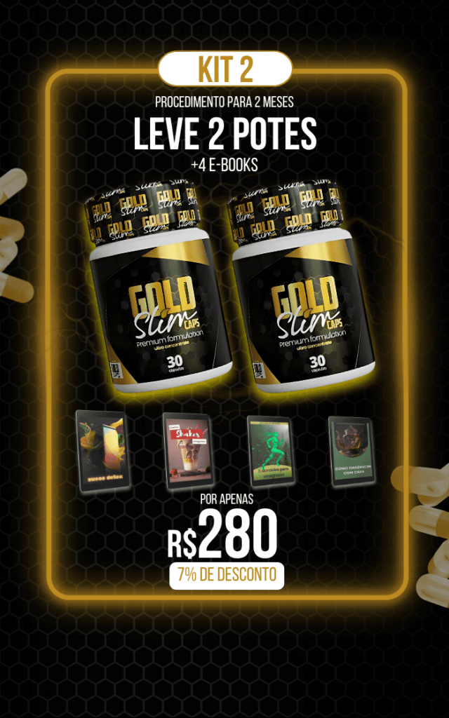 Gold Slim Caps - Kit 2 com Desconto Especial.