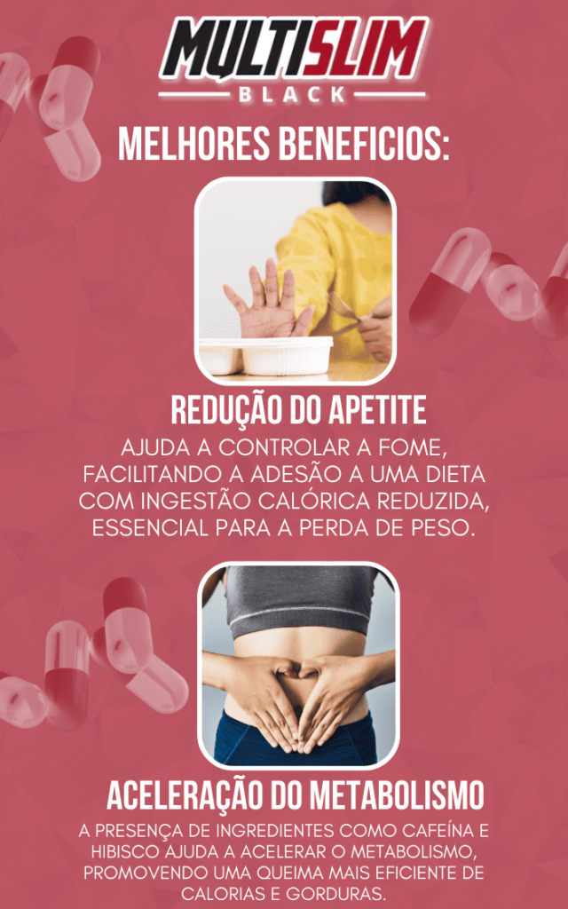 Benefícios do MultiSlim Black - Redução do Apetite e Aceleração do Metabolismo