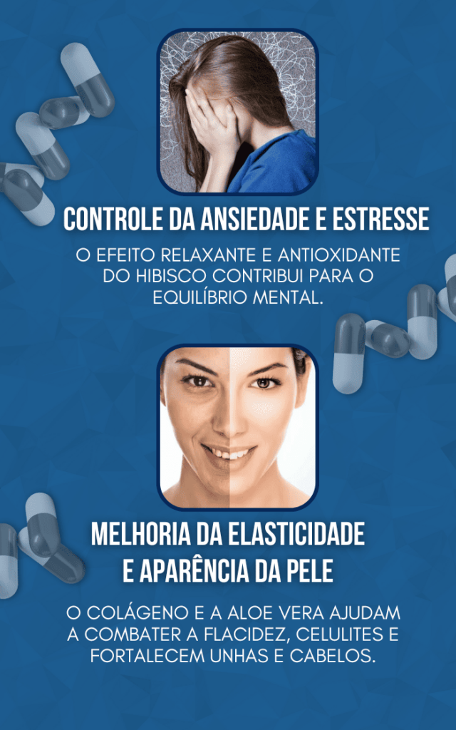 Benefícios do Slim Blue Loss: Controle da Ansiedade e Melhor Elasticidade da Pele.