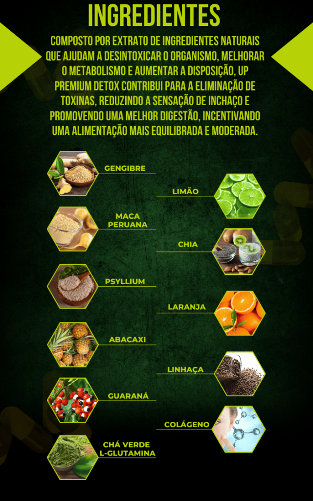 Ingredientes Naturais do Up Premium Detox