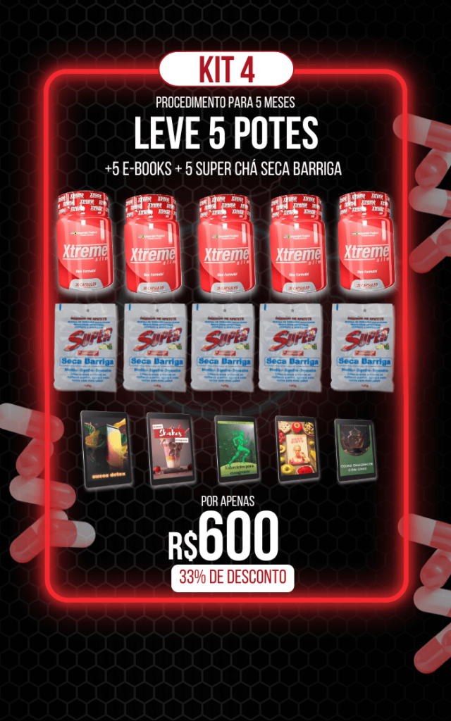 Oferta Especial Xtreme Slim - Kit 4 com Super Chá e E-books