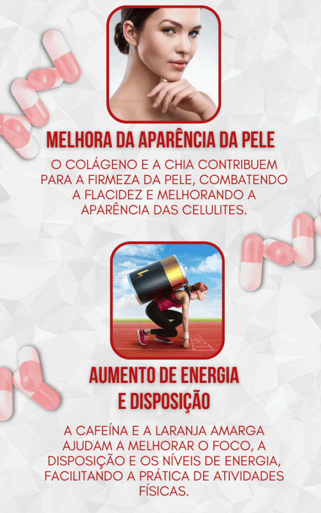 Benefícios do Xtreme Slim - Aparência da Pele e Energia