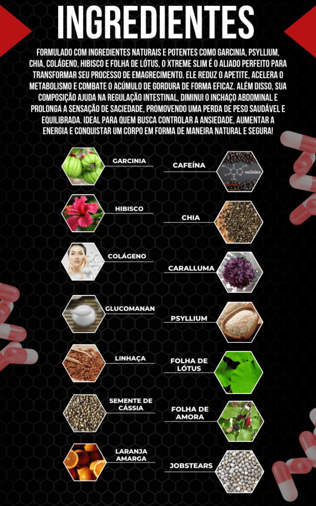 Ingredientes Naturais e Potentes do Xtreme Slim