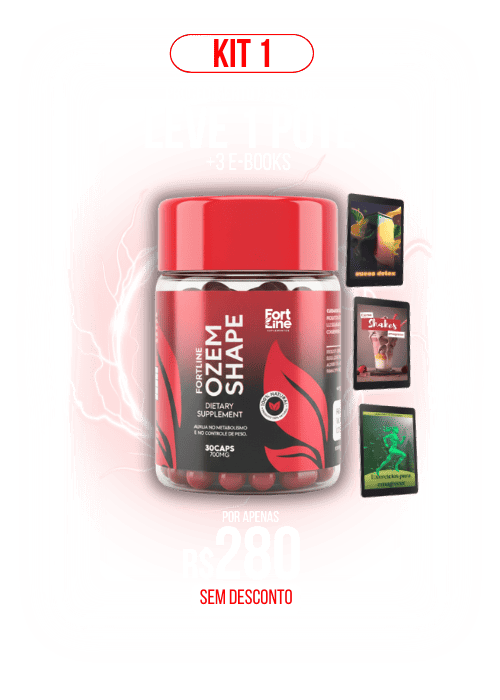 Kit 1 do Ozem Shape com 1 pote e 3 e-books por R$280