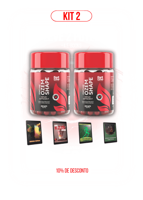 Kit 2 Ozem Shape com 2 potes e 4 e-books por R$500 com 10% de desconto
