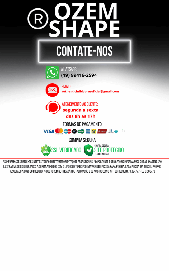 Contato Ozem Shape via WhatsApp e email com site seguro SSL