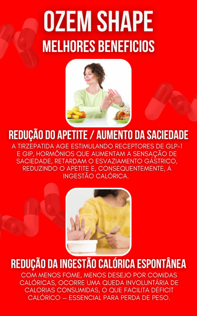 Ozem Shape melhores benefícios redução do apetite e ingestão calórica